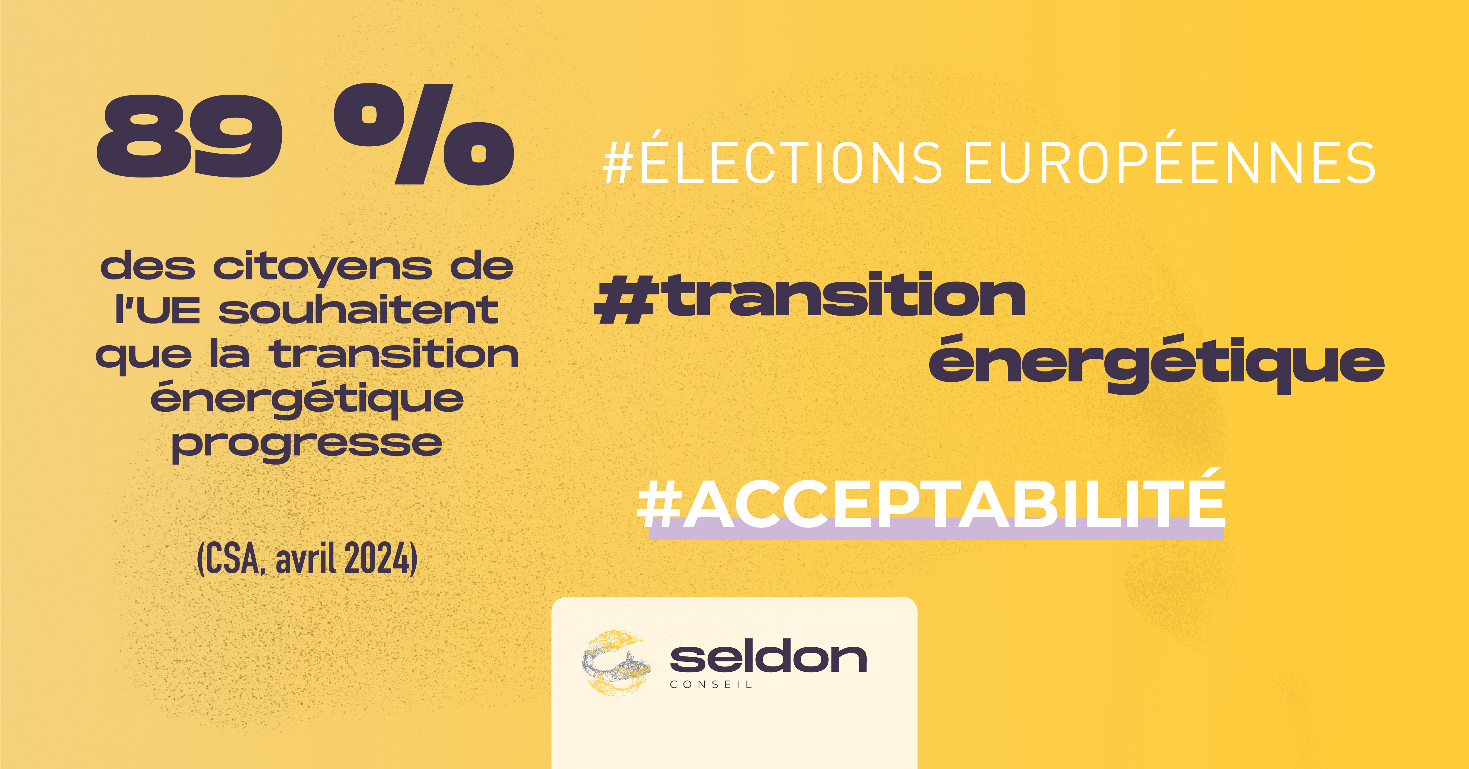 89 % des citoyens de l'UE souhaitent que la transition énergétique progresse.